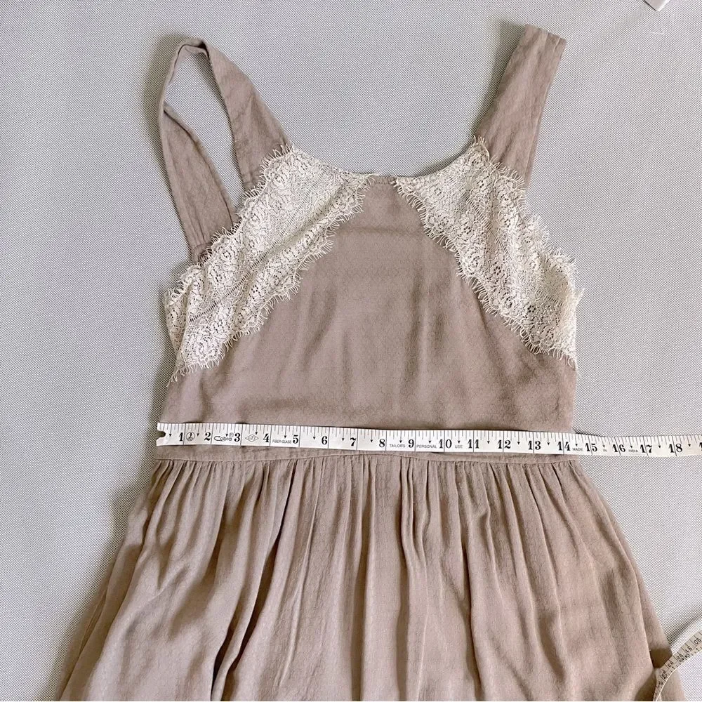 Free People Taupe Georgia Lace Dress Women’s Size 8